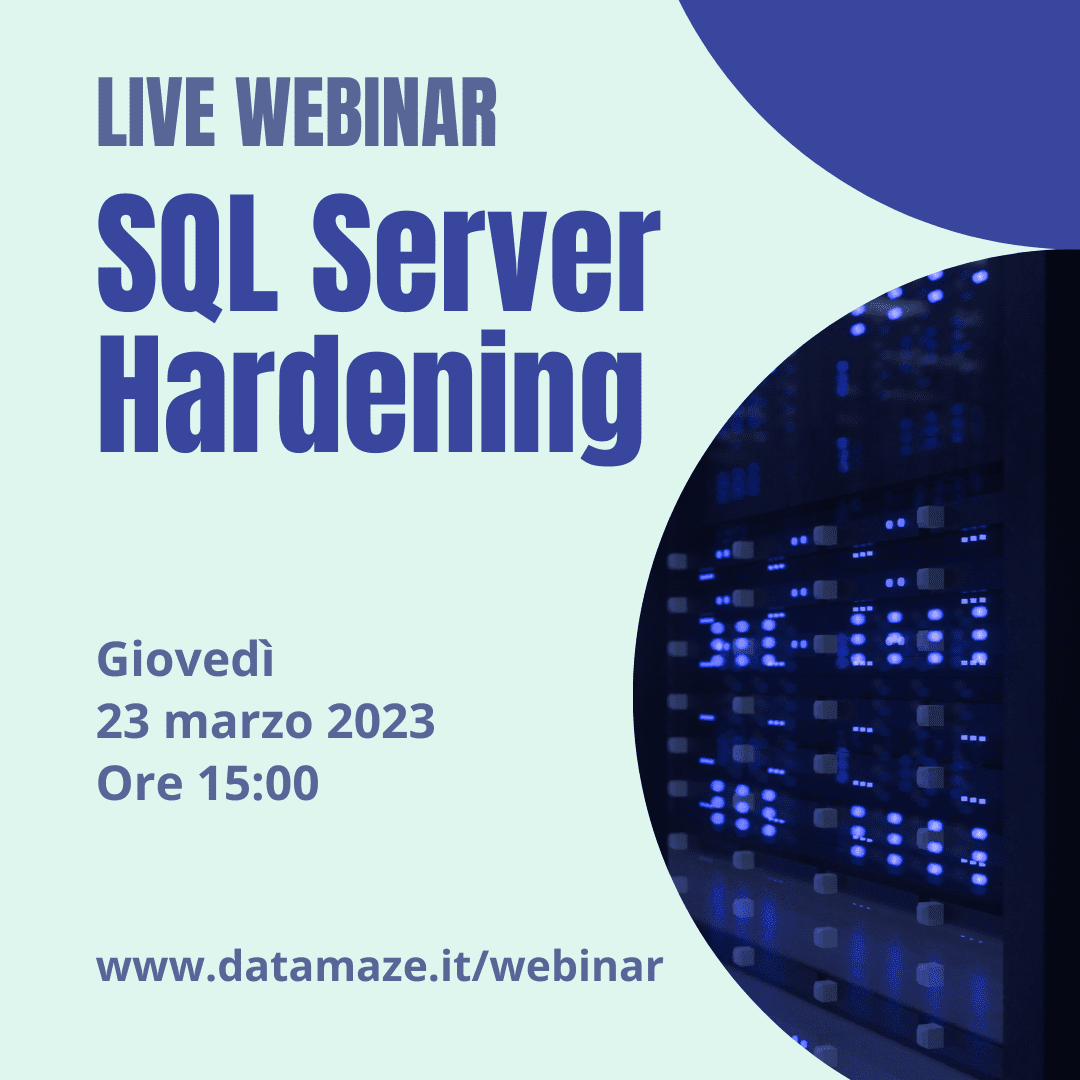 Live webinar "SQL Server Hardening"